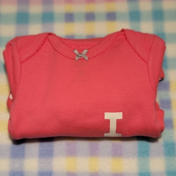 CARTER'S 💕 NWOT 2pc Short Polka Dot | Long "I LOVE DADDY" Bodysuit Onesies NB - Picture 11 of 11